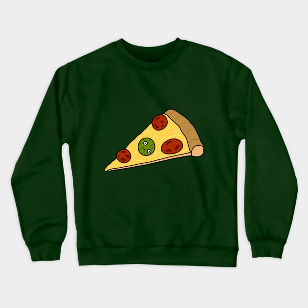 funny piece of pizza Crewneck Sweatshirt by kexa